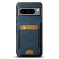 For Google Pixel 8 Pro Suteni H03 Litchi Leather Card Bag Stand Back Phone Case(Blue)