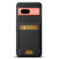 For Google Pixel 7a Suteni H03 Litchi Leather Card Bag Stand Back Phone Case(Black)