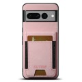 For Google Pixel 7 Pro Suteni H03 Litchi Leather Card Bag Stand Back Phone Case(Pink)