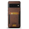 For Google Pixel 6 Suteni H03 Litchi Leather Card Bag Stand Back Phone Case(Brown)