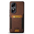 For Honor 60 Suteni H03 Litchi Leather Card Bag Stand Back Phone Case(Brown)