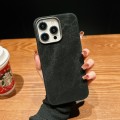 For iPhone 12 Pro Vintage Denim Shockproof Magsafe Phone Case(Black)