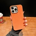 For iPhone 14 Pro Vintage Denim Shockproof Magsafe Phone Case(Orange)