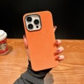 For iPhone 15 Pro Vintage Denim Shockproof Magsafe Phone Case(Orange)