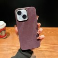 For iPhone 15 Plus Vintage Denim Shockproof Magsafe Phone Case(Purple)