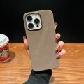 For iPhone 15 Pro Max Vintage Denim Shockproof Magsafe Phone Case(Brown)