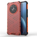 For Realme 12 Pro+ Shockproof Honeycomb Phone Case(Red)