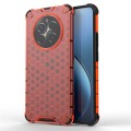 For Realme 12+ Shockproof Honeycomb Phone Case(Red)