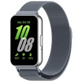 For Samsung Galaxy Fit 3 Milanese Metal Steel Mesh Watch Band(Gray)