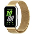 For Samsung Galaxy Fit 3 Milanese Metal Steel Mesh Watch Band(Gold)