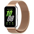 For Samsung Galaxy Fit 3 Milanese Metal Steel Mesh Watch Band(Rose Gold)