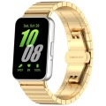 For Samsung Galaxy Fit 3 SM-R390 One Bead Stainless Steel Metal Watch Band(Gold)
