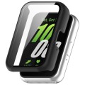 For Samsung Galaxy Fit 3 SM-R390 PC + Tempered Glass Film Integrated Watch Protective Case(Black)