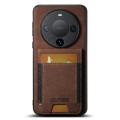 For Huawei Mate 60 Suteni H03 Litchi Leather Card Bag Stand Back Phone Case(Brown)