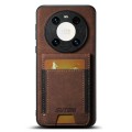 For Huawei Mate 40 Suteni H03 Litchi Leather Card Bag Stand Back Phone Case(Brown)