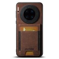 For Huawei Mate 30 Pro Suteni H03 Litchi Leather Card Bag Stand Back Phone Case(Brown)