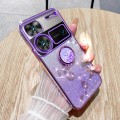 For ZTE Nubian Z60 Ultra Gradient Glitter Immortal Flower Ring All-inclusive Phone Case(Purple)