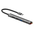 SVT01 Multiple Ports USB Hub Adapter Type-C Docking Station(Grey)