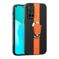 For Honor 30S Magnetic Litchi Leather Back Phone Case with Holder(Orange)