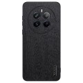 For Realme 12 Tree Bark Leather Shockproof Phone Case(Black)
