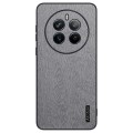 For Realme 12 Tree Bark Leather Shockproof Phone Case(Grey)