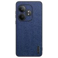 For Realme GT Neo6 SE Tree Bark Leather Shockproof Phone Case(Blue)