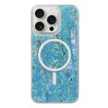 For iPhone 15 Pro Max Shell Texture Multicolor MagSafe TPU Phone Case(Sky Blue)