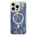 For iPhone 15 Pro Max Shell Texture Multicolor MagSafe TPU Phone Case(Peacock Blue)