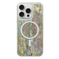 For iPhone 15 Pro Max Shell Texture Multicolor MagSafe TPU Phone Case(Olive Colour)