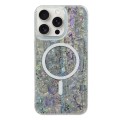 For iPhone 15 Pro Max Shell Texture Multicolor MagSafe TPU Phone Case(Silver Gray)