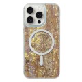 For iPhone 15 Pro Shell Texture Multicolor MagSafe TPU Phone Case(Coral)