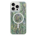 For iPhone 15 Pro Shell Texture Multicolor MagSafe TPU Phone Case(Sea Green)