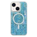 For iPhone 13 / 14 Shell Texture Multicolor MagSafe TPU Phone Case(Sky Blue)