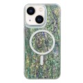 For iPhone 13 / 14 Shell Texture Multicolor MagSafe TPU Phone Case(Sea Green)