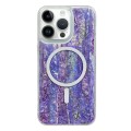 For iPhone 14 Pro Shell Texture Multicolor MagSafe TPU Phone Case(Purple)