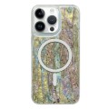 For iPhone 14 Pro Max Shell Texture Multicolor MagSafe TPU Phone Case(Olive Colour)