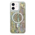 For iPhone 12 / 12 Pro Shell Texture Multicolor MagSafe TPU Phone Case(Olive Colour)