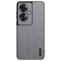 For OPPO Reno11 F Tree Bark Leather Shockproof Phone Case(Grey)