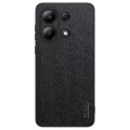 For Xiaomi Redmi 10 Tree Bark Leather Shockproof Phone Case(Black)