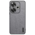 For Xiaomi Redmi Turbo 3 Tree Bark Leather Shockproof Phone Case(Grey)