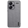 For Xiaomi Redmi Note 13 Pro+ Tree Bark Leather Shockproof Phone Case(Grey)