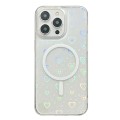 For iPhone 15 Pro Max Laser Love MagSafe TPU Phone Case(Transparent)