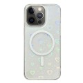 For iPhone 12 Pro Max Laser Love MagSafe TPU Phone Case(Transparent)