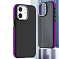For iPhone 12 Dual-Color Shockproof TPU Phone Case(Purple)