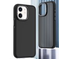 For iPhone 12 Dual-Color Shockproof TPU Phone Case(Black)