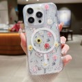 For iPhone 15 Pro Spring Garden MagSafe TPU Phone Case(F01 Love of Butterfly)