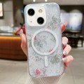For iPhone 15 Plus Spring Garden MagSafe TPU Phone Case(F04 French Flowers)