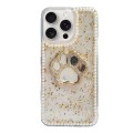 For iPhone 15 Pro Max Cat Claw Mirror TPU Phone Case(Gold)