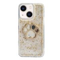 For iPhone 14 Plus Cat Claw Mirror TPU Phone Case(Gold)