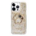 For iPhone 14 Pro Cat Claw Mirror TPU Phone Case(Gold)